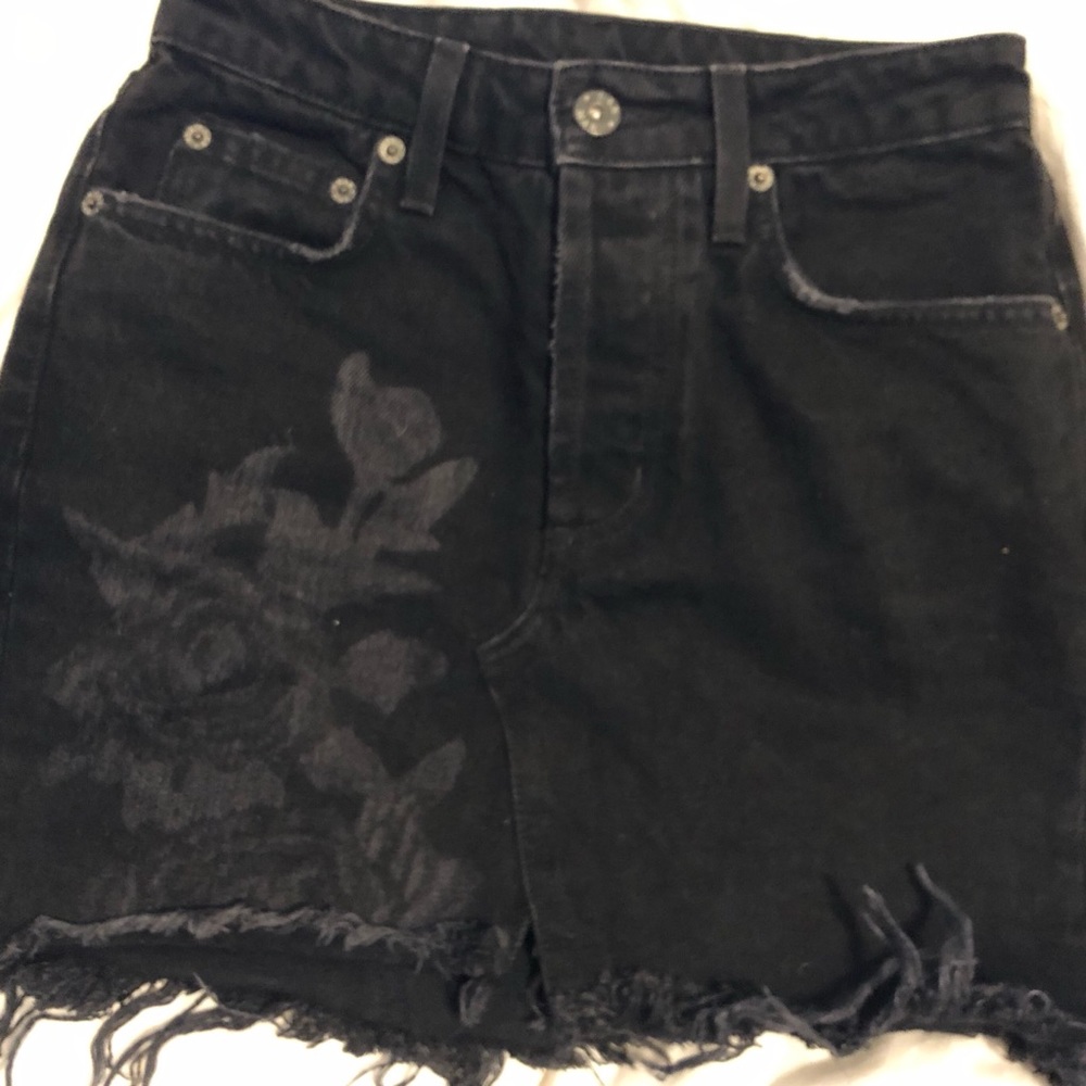 Black Carmar denim skirt